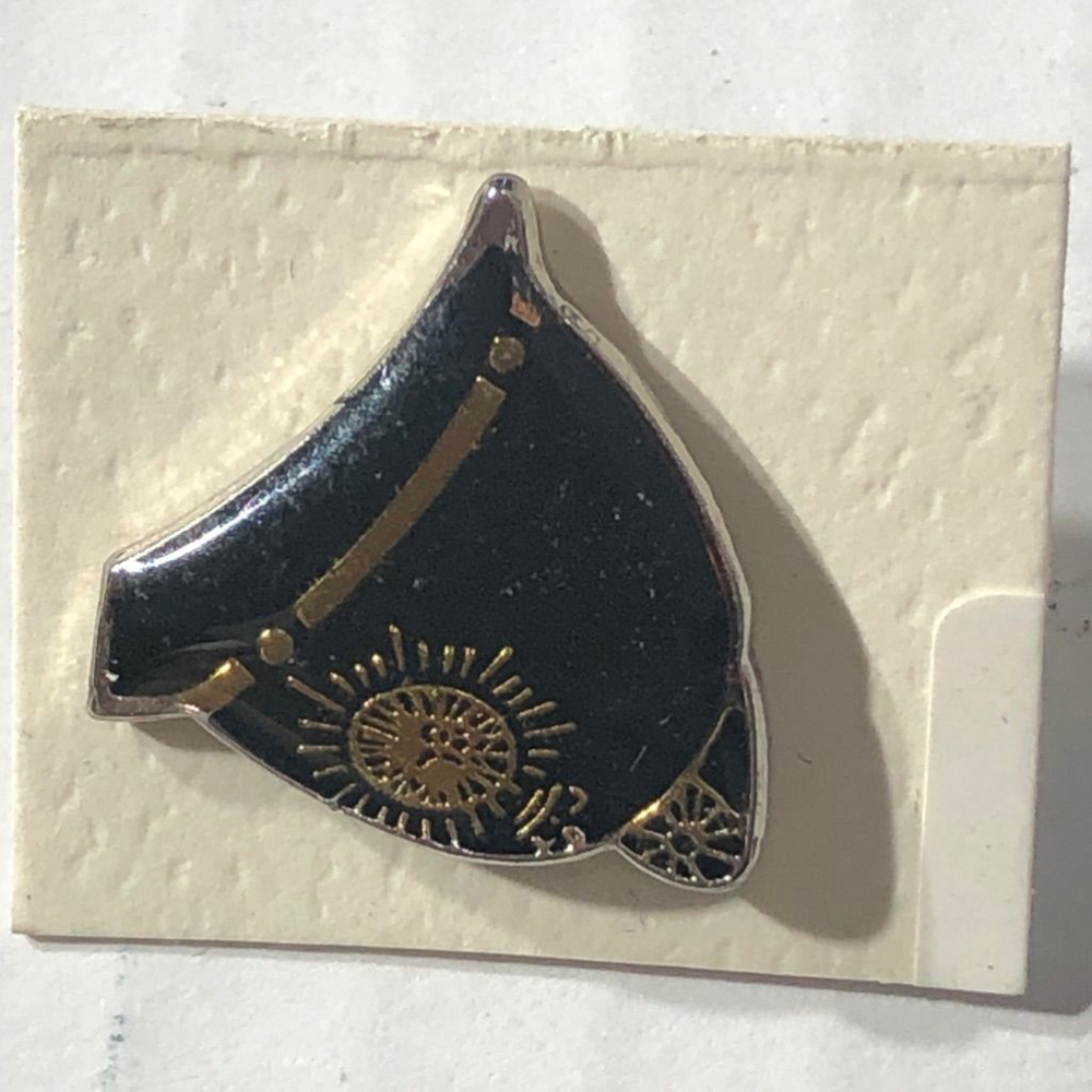 Vintage London Police Bobby Hat Pin Black Gold